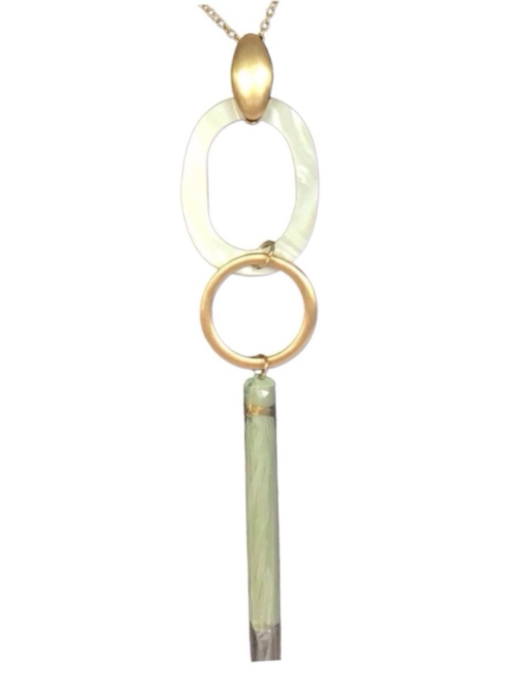 Viola Geometric Tassel Necklace/Earring Set (NWT) - Picture 4 of 7